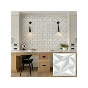 3D Wall Panel Diamond for Interior Wall Décor, PVC Flower Textured Wall Panels for Living Room Lobby Bedroom Hote